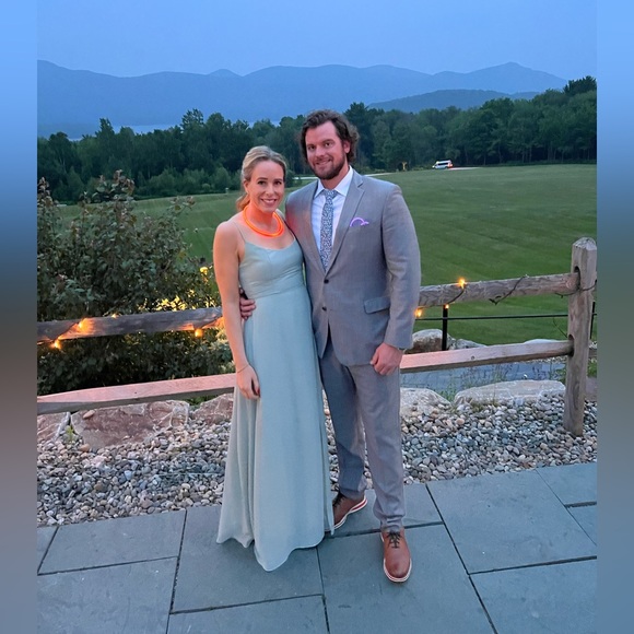 Birdy Grey Amy Chiffon Bridesmaid Dress - Color Sage - Size Small - Picture 10 of 10